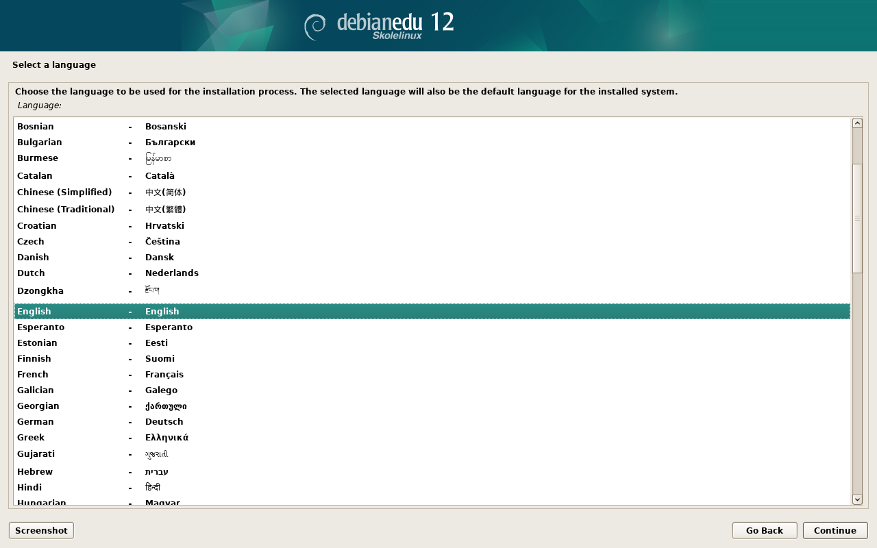 Select a language
