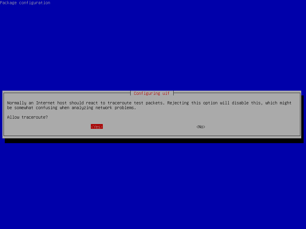 Allowing traceroute in uif
