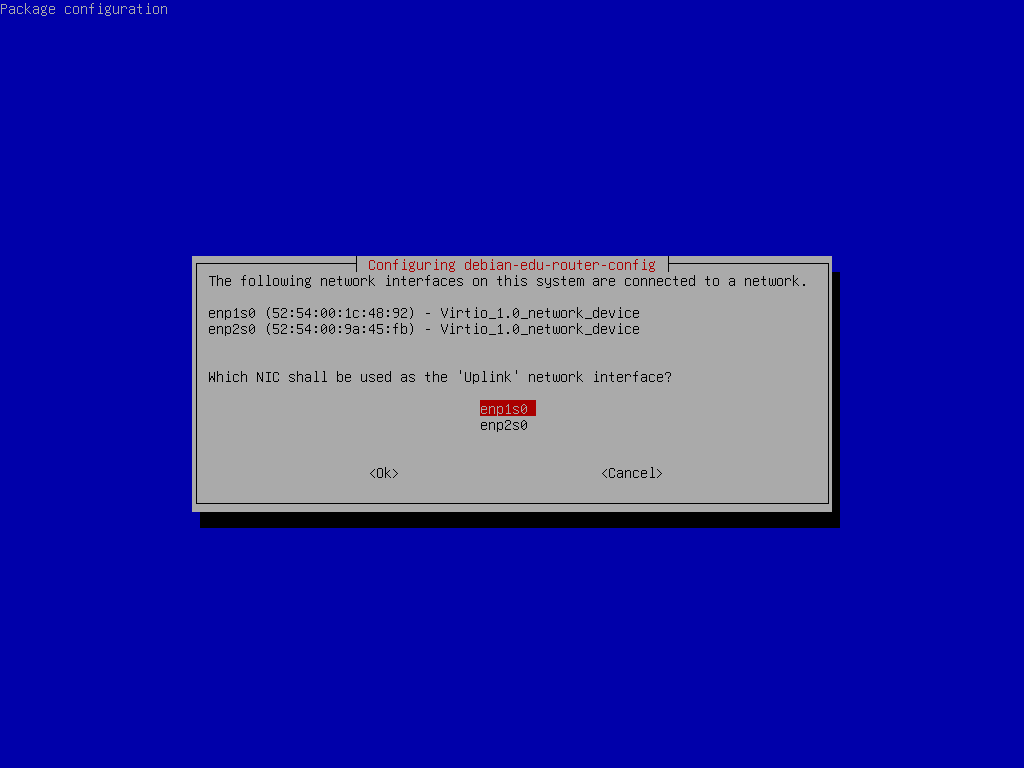 Selecting the uplink interface