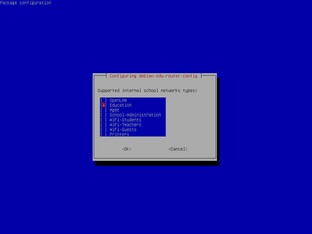 Selecting internal networks
