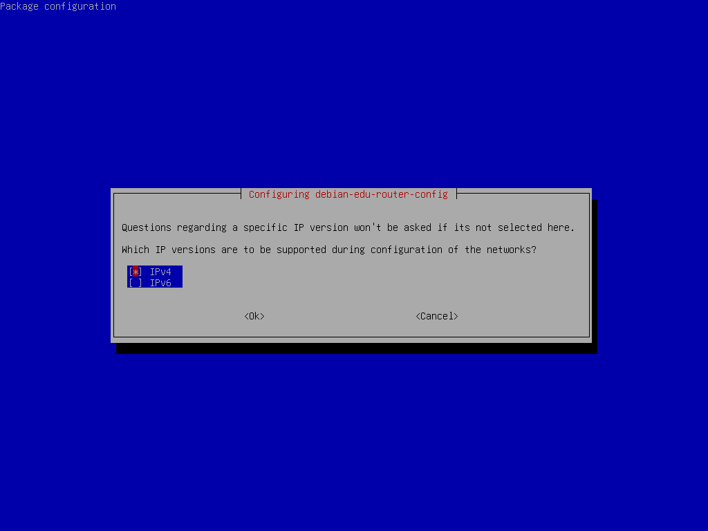 Selecting supported IP versions