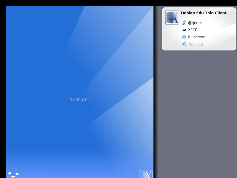 Thin-Client-Welcome screen