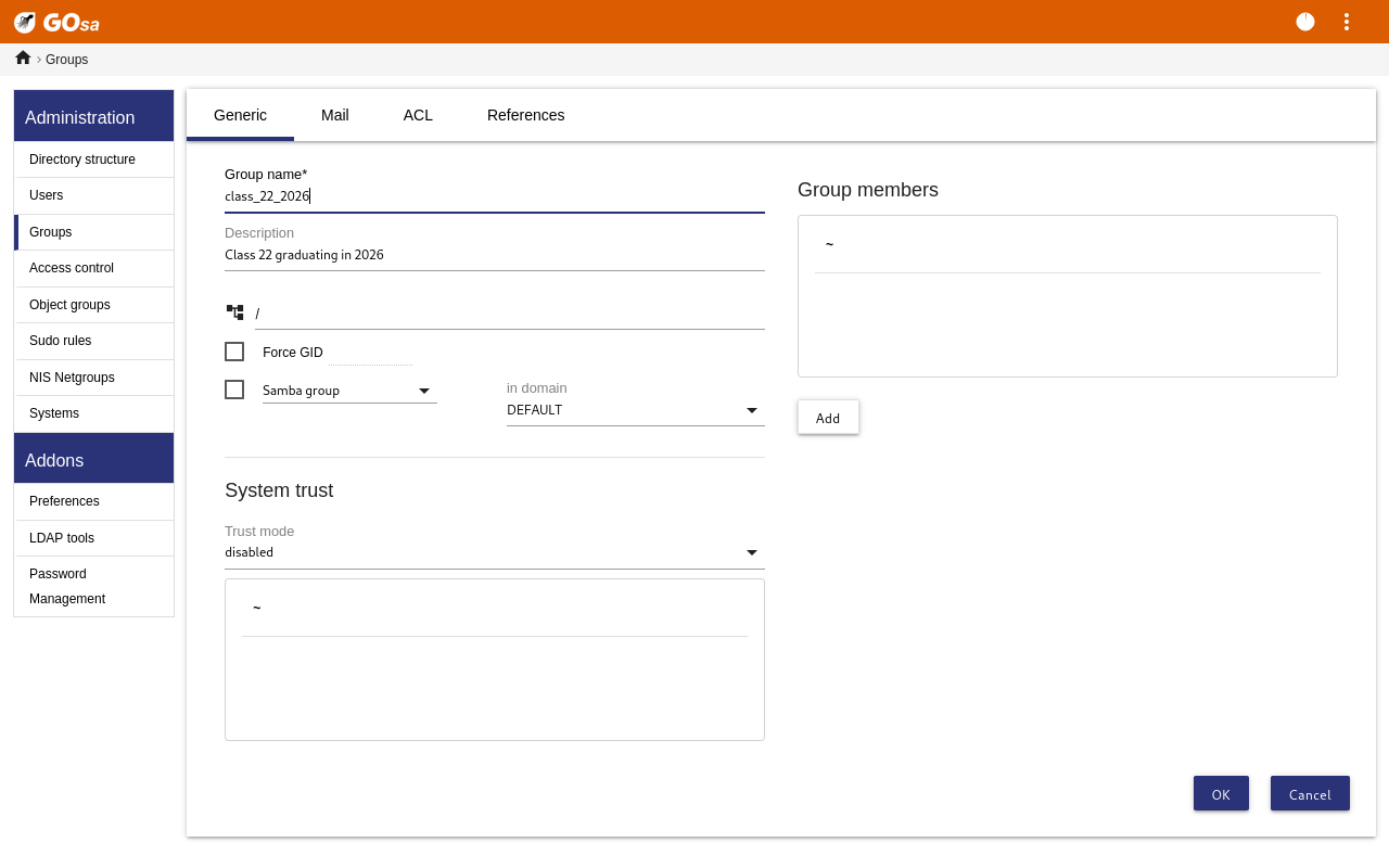 create group